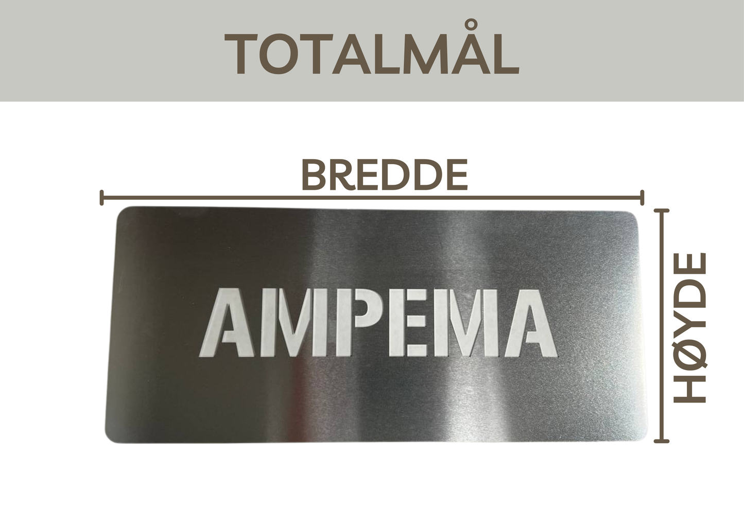 Sjablong med egen tekst eller logo – på mål