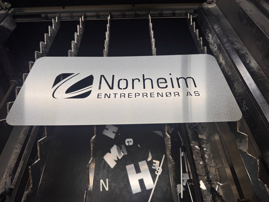 Sjablong med egen tekst eller logo – standardstørrelser