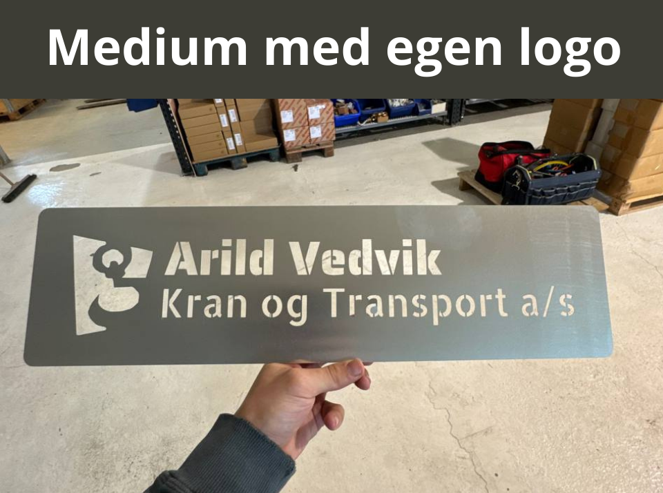 Sjablong med egen logo i aluminium