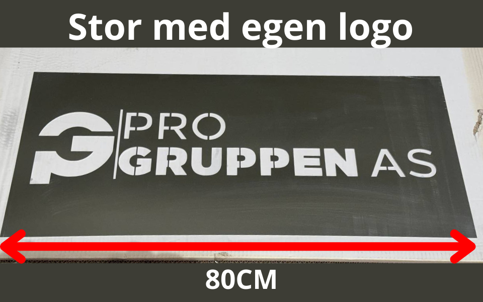 Stor Sjablong med egen tekst eller logo